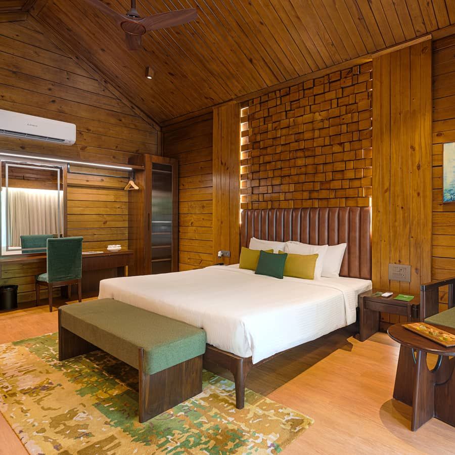 Premium Wooden Cottage with Bathtub